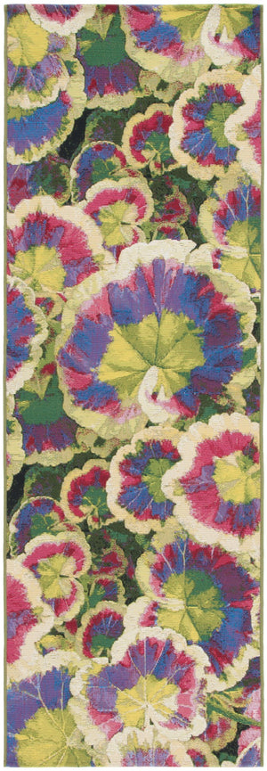 Safavieh Barbados 556 Power Loomed Indoor / Outdoor Rug Black Green / Purple BAR556Z-28