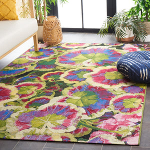 Safavieh Barbados 556 Power Loomed Indoor / Outdoor Rug Black Green / Purple BAR556Z-5