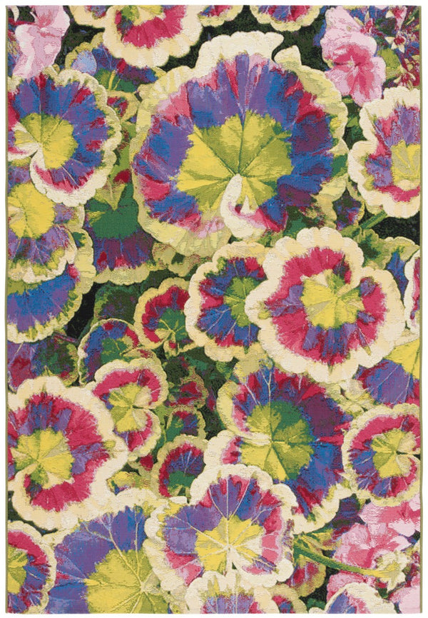 Safavieh Barbados 556 Power Loomed Indoor / Outdoor Rug Black Green / Purple BAR556Z-9