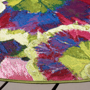 Safavieh Barbados 556 Power Loomed Indoor / Outdoor Rug Black Green / Purple BAR556Z-7R