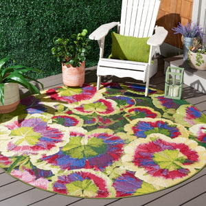 Safavieh Barbados 556 Power Loomed Indoor / Outdoor Rug Black Green / Purple BAR556Z-7R