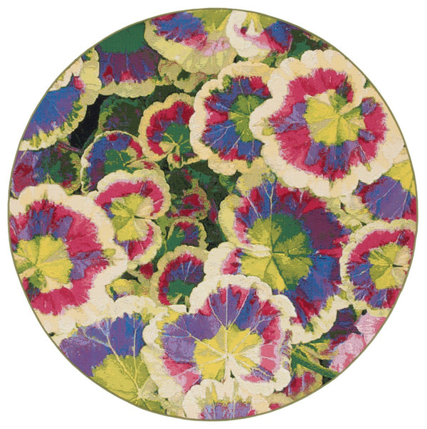 Safavieh Barbados 556 Power Loomed Indoor / Outdoor Rug Black Green / Purple BAR556Z-9