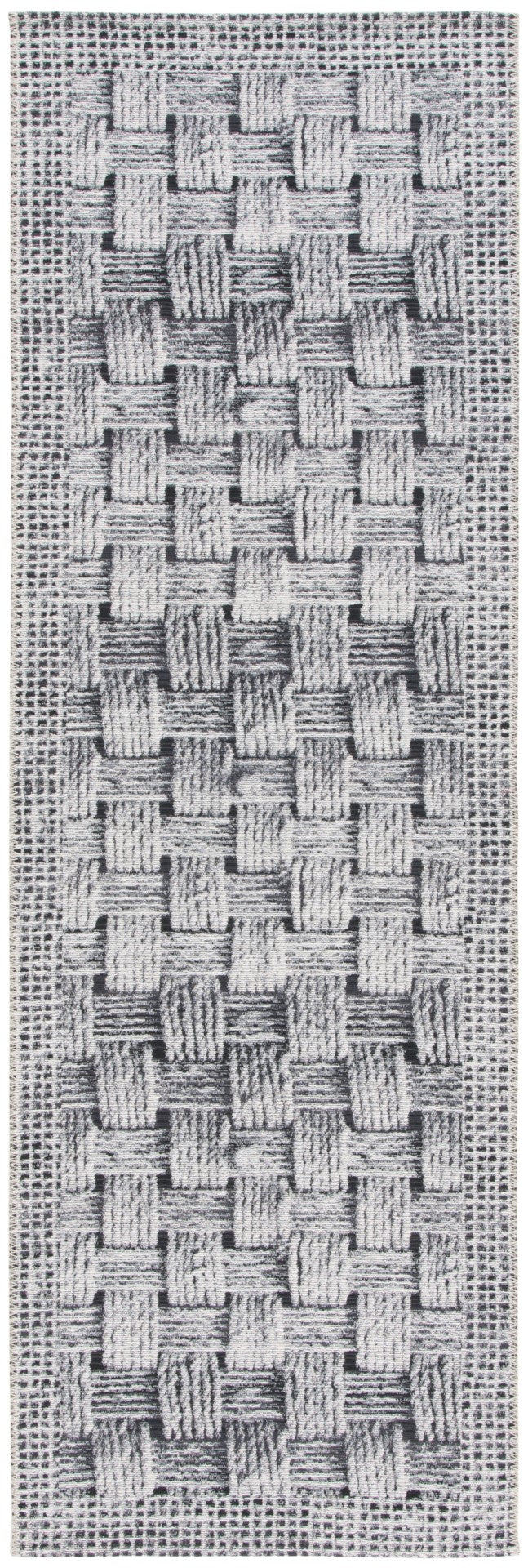 Safavieh Barbados 557 Power Loomed Indoor / Outdoor Rug Black / Ivory BAR557Z-28