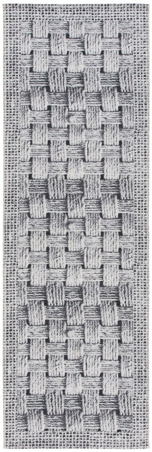 Safavieh Barbados 557 Power Loomed Indoor / Outdoor Rug Black / Ivory BAR557Z-9