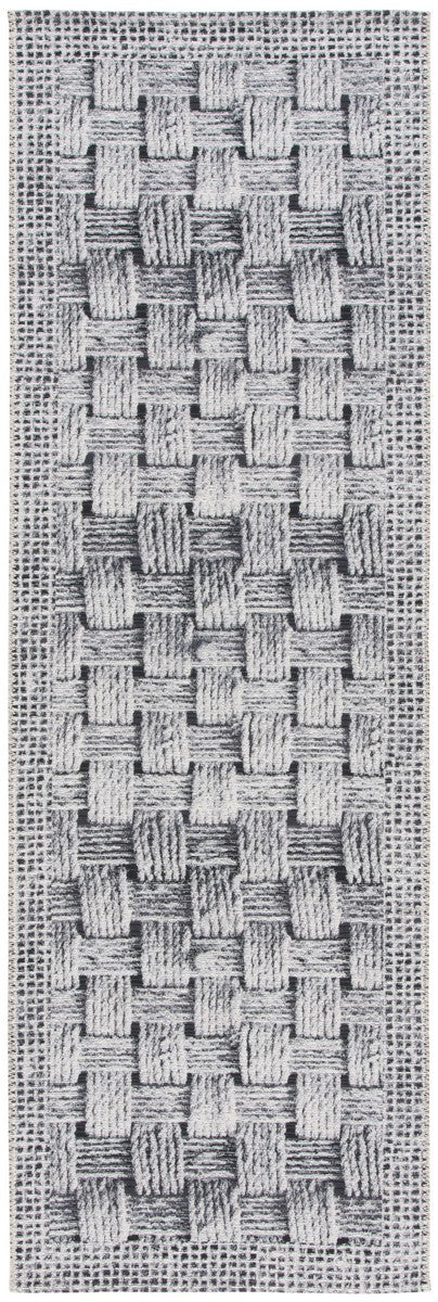 Safavieh Barbados 557 Power Loomed Indoor / Outdoor Rug Black / Ivory BAR557Z-9