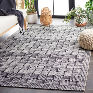 Safavieh Barbados 557 Power Loomed Indoor / Outdoor Rug Black / Ivory BAR557Z-9