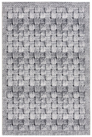 Safavieh Barbados 557 Power Loomed Indoor / Outdoor Rug Black / Ivory BAR557Z-9