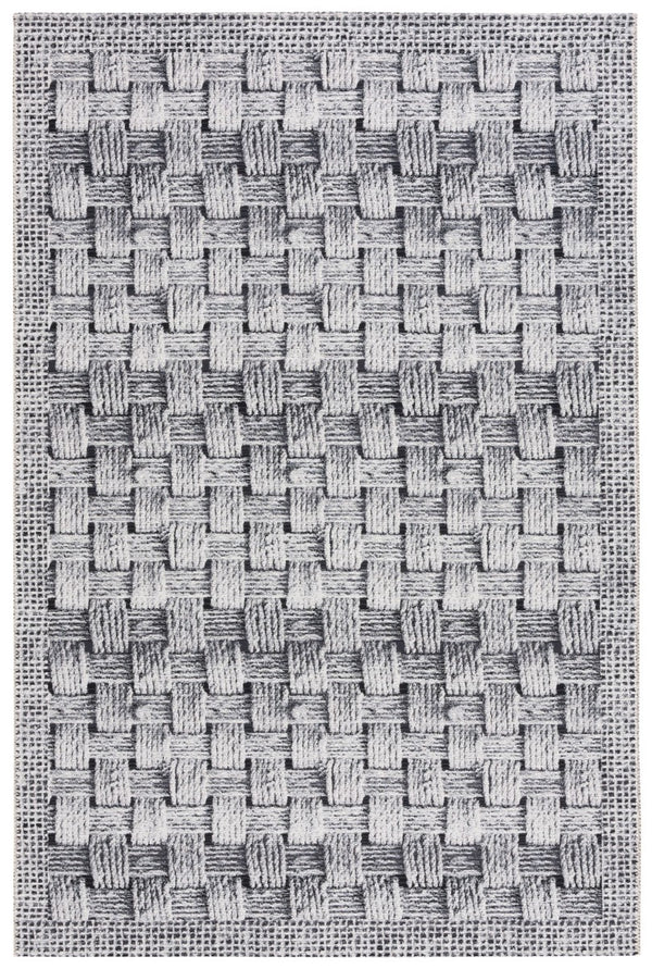 Safavieh Barbados 557 Power Loomed Indoor / Outdoor Rug Black / Ivory BAR557Z-9