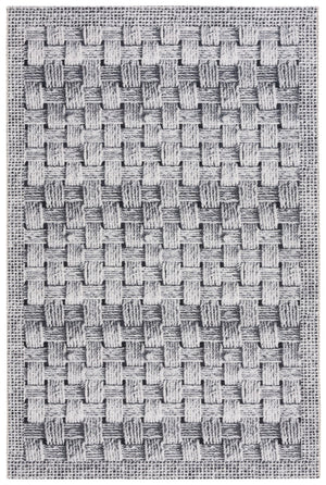 Safavieh Barbados 557 Power Loomed Indoor / Outdoor Rug Black / Ivory BAR557Z-5