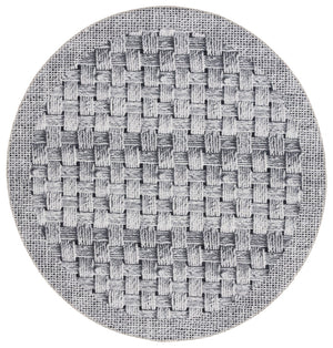 Safavieh Barbados 557 Power Loomed Indoor / Outdoor Rug Black / Ivory BAR557Z-7R