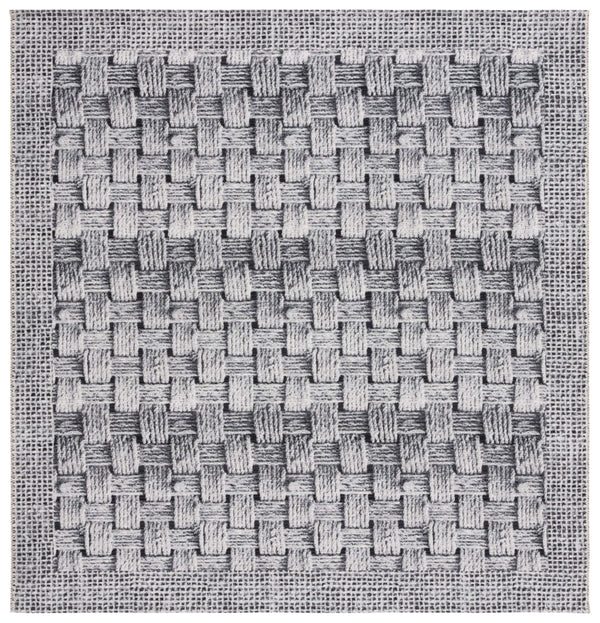 Safavieh Barbados 557 Power Loomed Indoor / Outdoor Rug Black / Ivory BAR557Z-7SQ