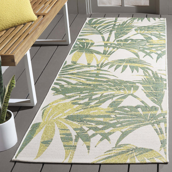Safavieh Barbados Elegant Ivory And Green Area Rug – Durable Power Loomed Design For Stylish Home Decor Ivory ,Green 76% Polypropylene,23% Polyester 1% Backing Material Bar561a-4