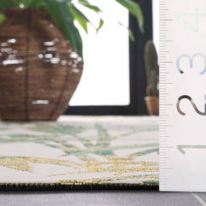 Safavieh Barbados Elegant Ivory And Green Area Rug – Durable Power Loomed Design For Stylish Home Decor Ivory ,Green 76% Polypropylene,23% Polyester 1% Backing Material Bar561a-4