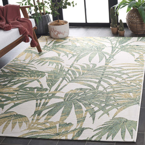 Safavieh Barbados Elegant Ivory And Green Area Rug – Durable Power Loomed Design For Stylish Home Decor Ivory ,Green 76% Polypropylene,23% Polyester 1% Backing Material Bar561a-4