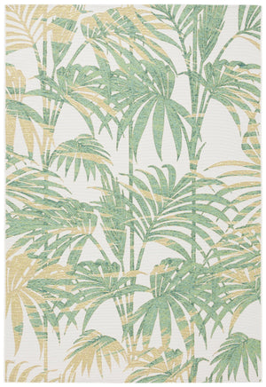 Safavieh Barbados Elegant Ivory And Green Area Rug – Durable Power Loomed Design For Stylish Home Decor Ivory ,Green 76% Polypropylene,23% Polyester 1% Backing Material Bar561a-4