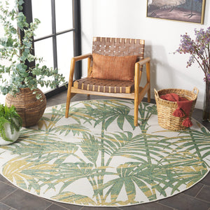 Safavieh Barbados Elegant Ivory And Green Area Rug – Durable Power Loomed Design For Stylish Home Decor Ivory ,Green 76% Polypropylene,23% Polyester 1% Backing Material Bar561a-4