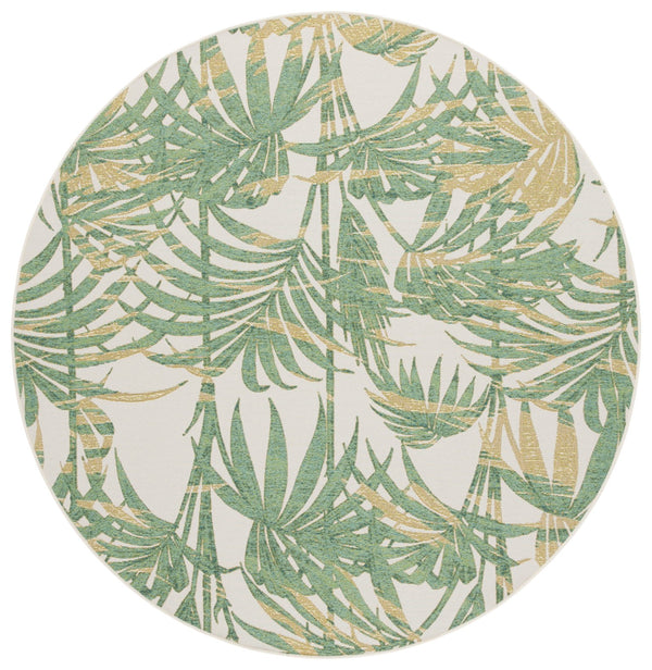 Safavieh Barbados Elegant Ivory And Green Area Rug – Durable Power Loomed Design For Stylish Home Decor Ivory ,Green 76% Polypropylene,23% Polyester 1% Backing Material Bar561a-4