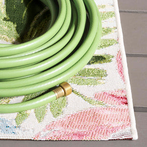 Safavieh Barbados Luxurious Square Area Rug - Elegant Ivory And Green Rust Design, Perfect For Any Space Ivory ,Green Rust 76% Polypropylene,23% Polyester 1% Backing Material Bar562a-5