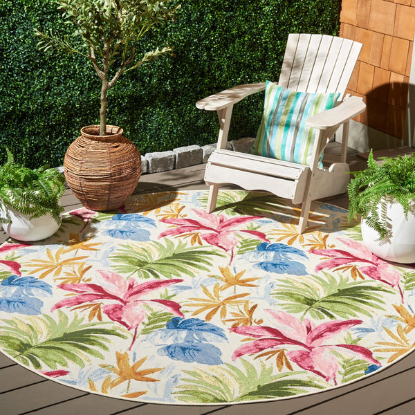 Safavieh Barbados Luxurious Square Area Rug - Elegant Ivory And Green Rust Design, Perfect For Any Space Ivory ,Green Rust 76% Polypropylene,23% Polyester 1% Backing Material Bar562a-5