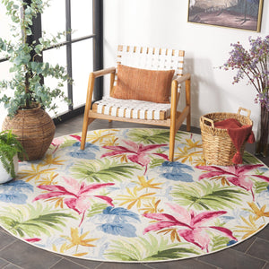 Safavieh Barbados Luxurious Square Area Rug - Elegant Ivory And Green Rust Design, Perfect For Any Space Ivory ,Green Rust 76% Polypropylene,23% Polyester 1% Backing Material Bar562a-5