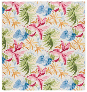 Safavieh Barbados Luxurious Square Area Rug - Elegant Ivory And Green Rust Design, Perfect For Any Space Ivory ,Green Rust 76% Polypropylene,23% Polyester 1% Backing Material Bar562a-5