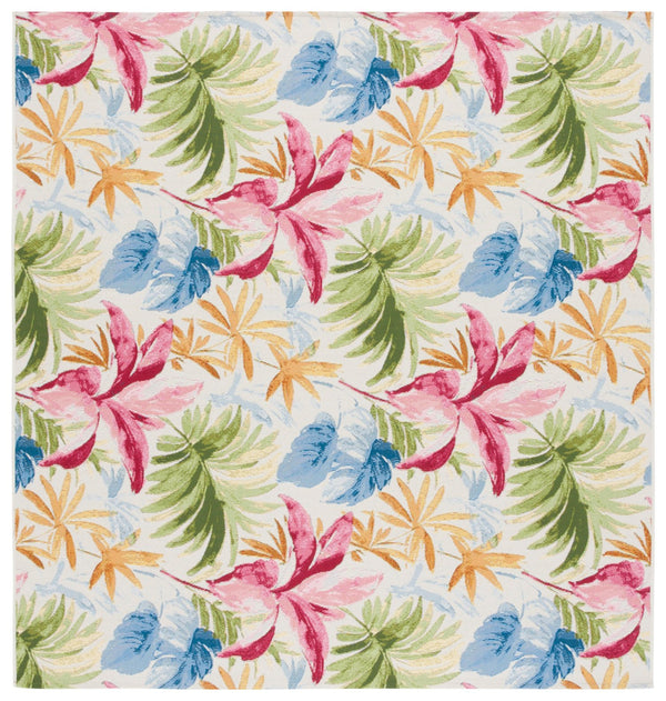 Safavieh Barbados Luxurious Square Area Rug - Elegant Ivory And Green Rust Design, Perfect For Any Space Ivory ,Green Rust 76% Polypropylene,23% Polyester 1% Backing Material Bar562a-5