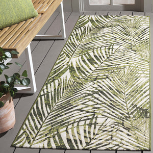 Safavieh Barbados Elegant Square Area Rug In Refreshing Ivory And Green For Luxurious Home Décor Enhancement Ivory ,Green 76% Polypropylene,23% Polyester 1% Backing Material Bar564a-28