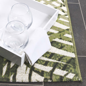 Safavieh Barbados Elegant Square Area Rug In Refreshing Ivory And Green For Luxurious Home Décor Enhancement Ivory ,Green 76% Polypropylene,23% Polyester 1% Backing Material Bar564a-28