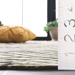 Safavieh Barbados Elegant Square Area Rug In Refreshing Ivory And Green For Luxurious Home Décor Enhancement Ivory ,Green 76% Polypropylene,23% Polyester 1% Backing Material Bar564a-28