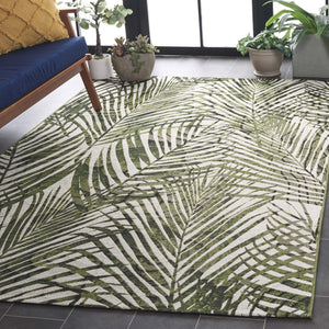 Safavieh Barbados Elegant Square Area Rug In Refreshing Ivory And Green For Luxurious Home Décor Enhancement Ivory ,Green 76% Polypropylene,23% Polyester 1% Backing Material Bar564a-28