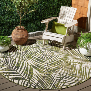 Safavieh Barbados Elegant Square Area Rug In Refreshing Ivory And Green For Luxurious Home Décor Enhancement Ivory ,Green 76% Polypropylene,23% Polyester 1% Backing Material Bar564a-28