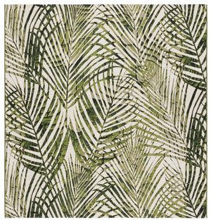 Safavieh Barbados Elegant Square Area Rug In Refreshing Ivory And Green For Luxurious Home Décor Enhancement Ivory ,Green 76% Polypropylene,23% Polyester 1% Backing Material Bar564a-28