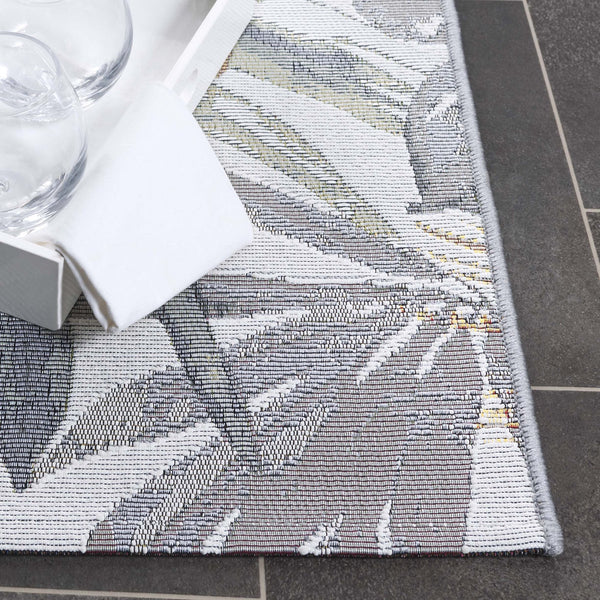 Safavieh Barbados Ionic Poly Rug - Luxurious Chic Design For Indoor & Outdoor Spaces With Durable Comfort Ivory ,Grey Green 76% Polypropylene,23% Polyester 1% Backing Material Bar565a-7sq