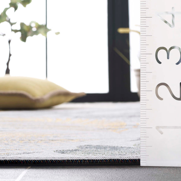 Safavieh Barbados Ionic Poly Rug - Luxurious Chic Design For Indoor & Outdoor Spaces With Durable Comfort Ivory ,Grey Green 76% Polypropylene,23% Polyester 1% Backing Material Bar565a-7sq