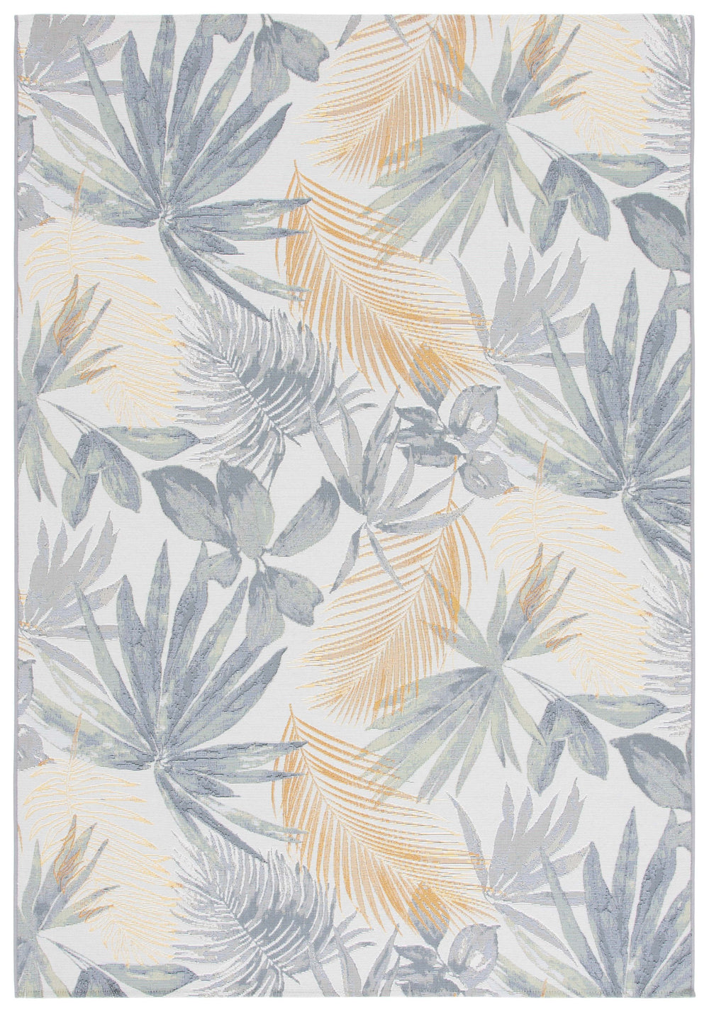 Safavieh Barbados Ionic Poly Rug - Luxurious Chic Design For Indoor & Outdoor Spaces With Durable Comfort Ivory ,Grey Green 76% Polypropylene,23% Polyester 1% Backing Material Bar565a-7sq