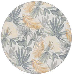 Safavieh Barbados Ionic Poly Rug - Luxurious Chic Design For Indoor & Outdoor Spaces With Durable Comfort Ivory ,Grey Green 76% Polypropylene,23% Polyester 1% Backing Material Bar565a-7sq