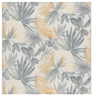 Safavieh Barbados Ionic Poly Rug - Luxurious Chic Design For Indoor & Outdoor Spaces With Durable Comfort Ivory ,Grey Green 76% Polypropylene,23% Polyester 1% Backing Material Bar565a-7sq