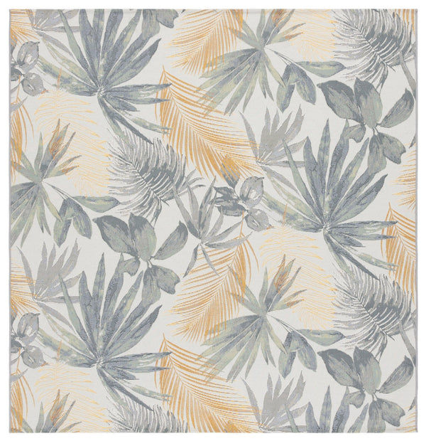 Safavieh Barbados Ionic Poly Rug - Luxurious Chic Design For Indoor & Outdoor Spaces With Durable Comfort Ivory ,Grey Green 76% Polypropylene,23% Polyester 1% Backing Material Bar565a-7sq