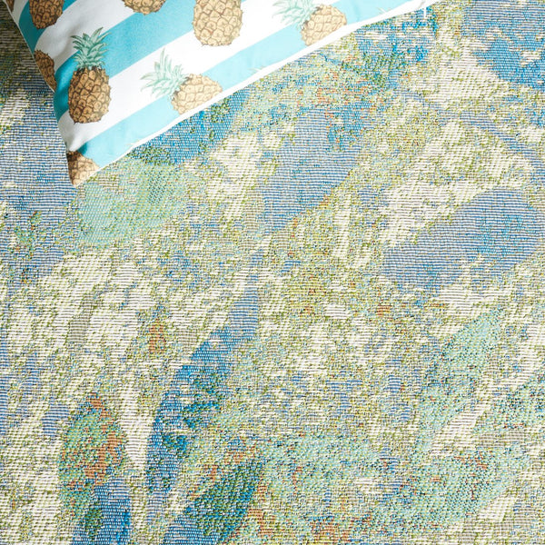 Safavieh Barbados Area Rug - Elegant Botanical Design In Blue And Ivory For Indoor & Outdoor Spaces Blue ,Ivory 76% Polypropylene,23% Polyester,1% Backing Material Bar594m-9