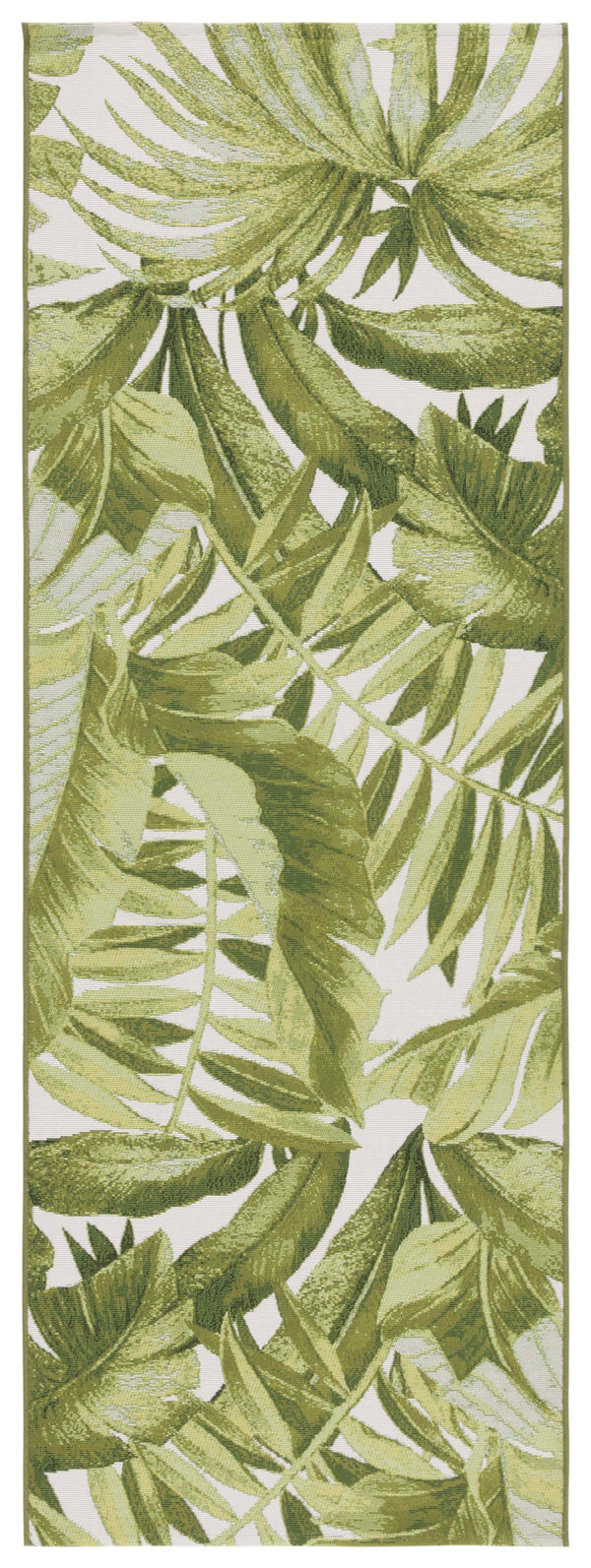 Safavieh Barbados Exquisite Ivory Area Rug With Lush Tropical Leaf Design For Indoor And Outdoor Elegance Ivory ,Green 76% Polypropylene,23% Polyester,1% Backing Material Bar598a-7sq