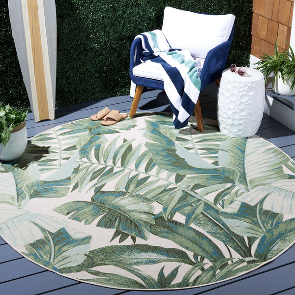 Safavieh Barbados 598 Power Loomed Indoor / Outdoor Rug IIX Green / Teal BAR598Y-9
