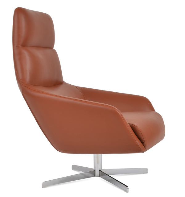 Soho Concept Barcelona Armchair 4 Star Base - Stylish Leatherette Upholstery, 2-year Guarantee, Heavy-duty Support Chrome  Soho-concept-dining-chair-12800