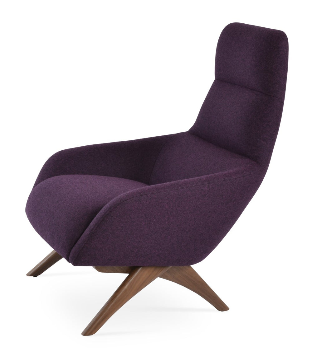 Soho Concept Barcelona Armchair Swivel Round - Stylish Wool Upholstery, 10-year Guarantee, Durable Design, Dark Grey Deep Maroon  Soho-concept-dining-chair-12832