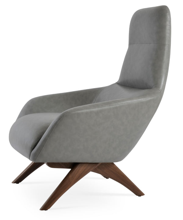 Soho Concept Barcelona Armchair - Luxurious Leatherette Upholstery, 4-star Base, 2-year Guarantee, Stylish Comfort Grey  Soho-concept-dining-chair-12835