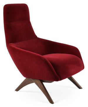 Soho Concept Barcelona Armchair - Elegant 4-star Base, Durable Fabrics, 10-year Guarantee, Stylish & Supportive Design Red  Soho-concept-dining-chair-12838