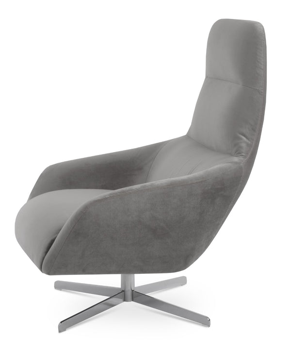 Soho Concept Barcelona Armchair - Premium Wool Upholstery, 10-year Guarantee, Brass/Chrome Finish, Stylish Comfort Chrome  Soho-concept-dining-chair-12817