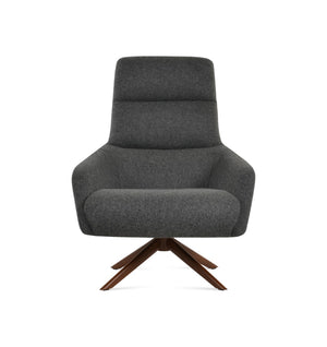 Soho Concept Barcelona Armchair Swivel Round - Stylish Wool Upholstery, 10-year Guarantee, Durable Design, Dark Grey Dark Grey  Soho-concept-dining-chair-12818