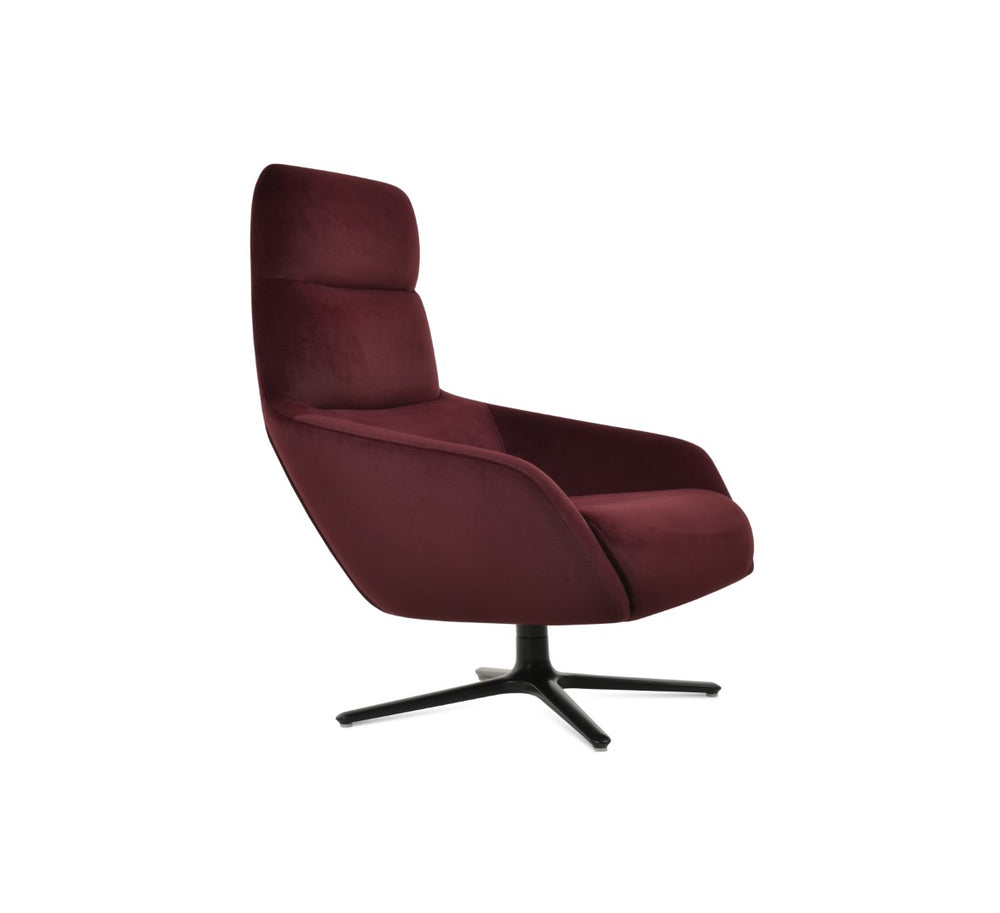 Soho Concept Barcelona Armchair - Stylish Sword-swivel Lounge Base In Boucle, Velvet, Nubuck & Camira Fabrics! Walnut  Soho-concept-dining-chair-12827