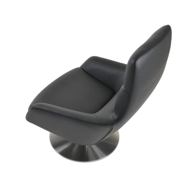 Soho Concept Barcelona Armchair Swivel - Modern Leatherette Design, 2-year Warranty, Stylish Light Grey Comfort Black  Soho-concept-dining-chair-12824