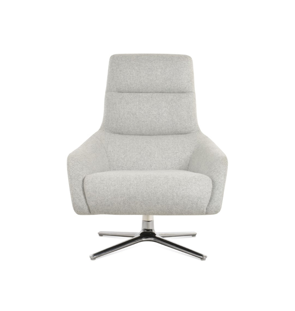 Soho Concept Barcelona Armchair - Premium Wool Upholstery, 10-year Guarantee, Stylish Oval Base, 350 Lbs Capacity White,Black  Soho-concept-dining-chair-12829